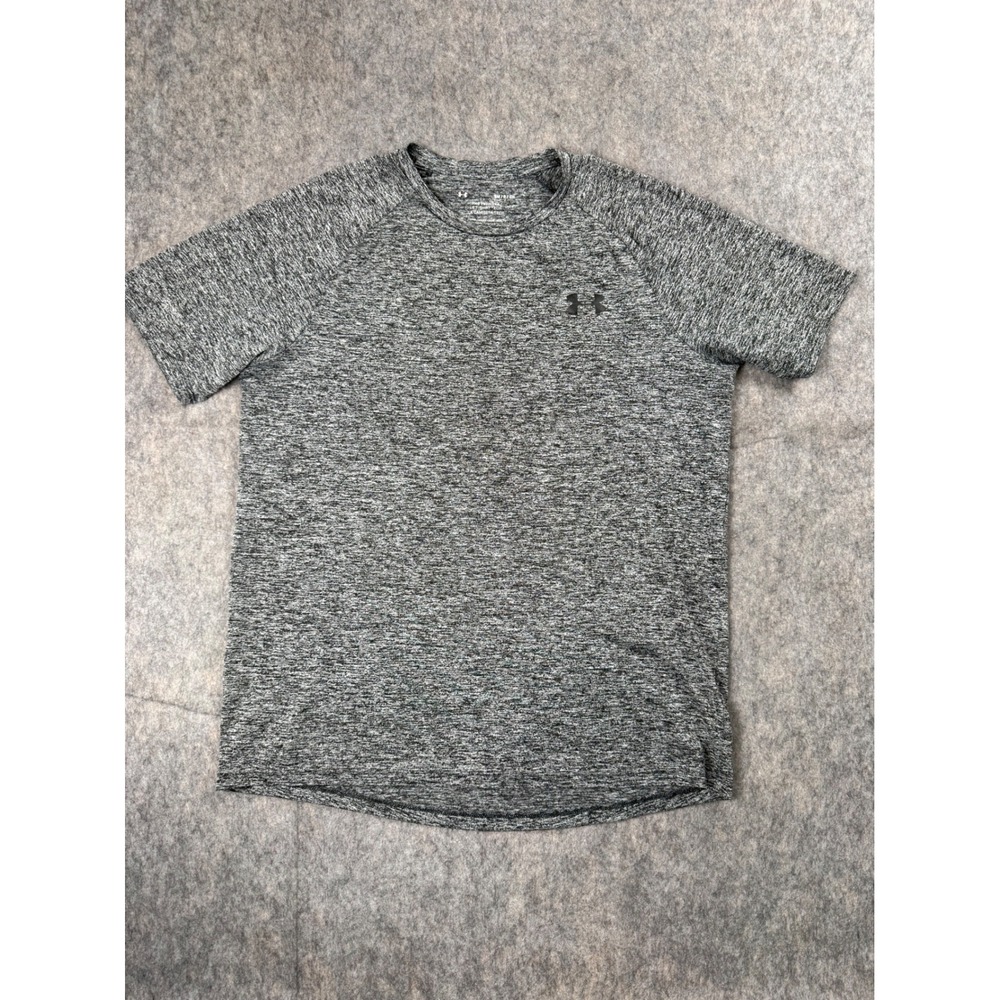 Under Armour Mens Tech Tee Gray Heather Space Dye Short Sleeve Shirt Small SM